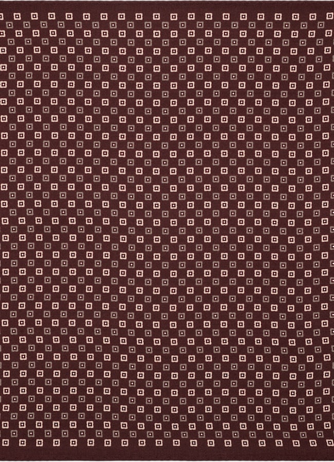 SUITSUPPLY Pure Silk by Canepa, Italy Brown Flower Pocket Square